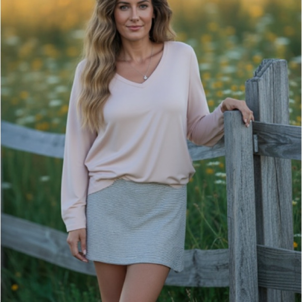 J. Jill Cream Long Sleeve Relaxed Blouse Size XL